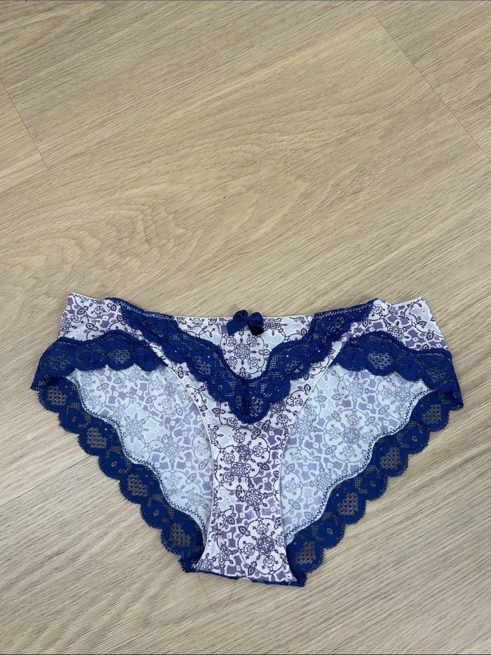 Adore Me Lace Trim Satin Panty XS